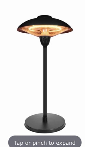 Standing table top black - black, metal