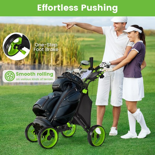 Wheel golf trolley - 4-wheel, and