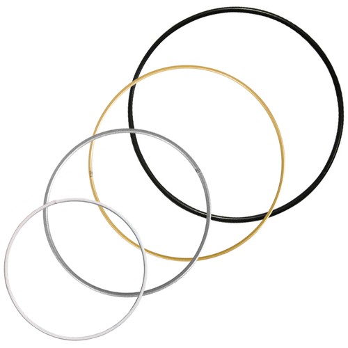 50cm metal rings - metal, flower