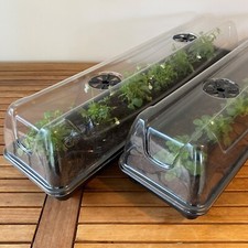Jumbo Windowsill Heated Plant Propagator 80cm Seed Growing Tray (Set of 2)