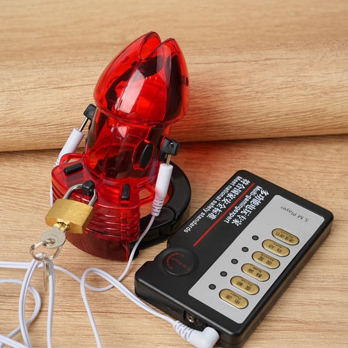Male stim shock chastity - male,