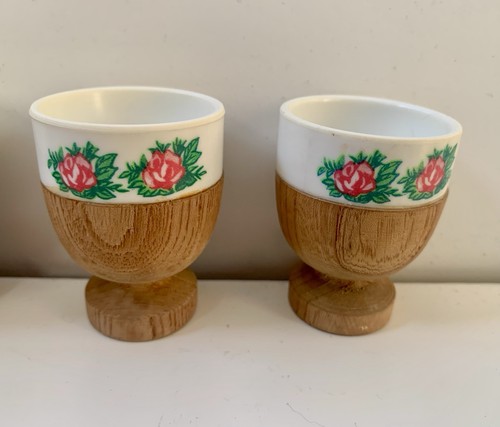 Vintage egg cups floral - 2, cups.