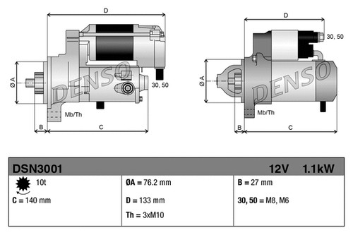 Starter fits ford max - c-max, ii