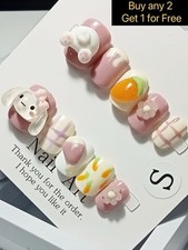 Press on nails cute bunny