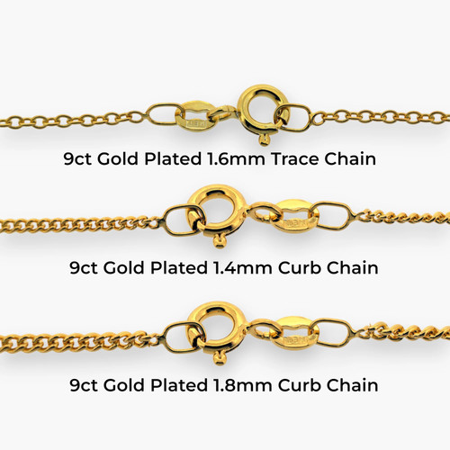 9ct gold plated - 9ct, curb