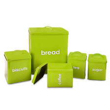 5PC PIECE METAL BREAD BIN AND