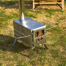 Portable Wood Burning Cooking Stove Camping Bell Tent Heating Stove With Pipe