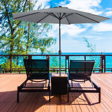 Outdoor Garden Patio Round Parasol Sunshade Umbrella Canopy Aluminium Crank Tilt