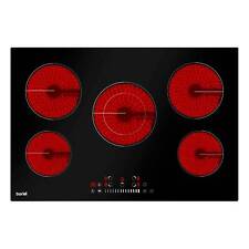 Ceramic Hob with 5 Cooking Zones, Slider Touch Control, 8200W, 77cm