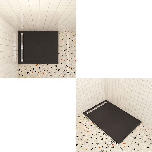 Matt black square rectangle - black, square/rectangle