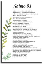 Psalm 91 Spanish Bible Verse Christian Poster Wall Decor Wall Art  Canvas 