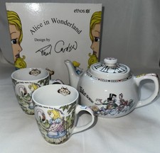 Paul Cardew Design Alice in Wonderland teapot and a matching mugs