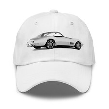 White 1968 Vette Coupe Dad Hat