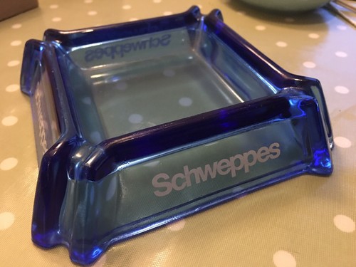 Schweppes ash tray large blue - ash,