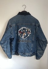 RARE Vintage Warner Brothers Animaniacs 90s Lined Denim Jacket Size Medium