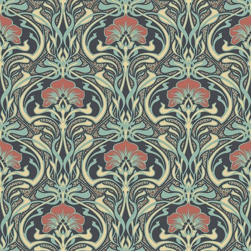 Floral flower wallpaper red - flower,