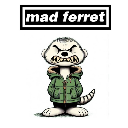 Oasis mad ferret shirt - ferret,
