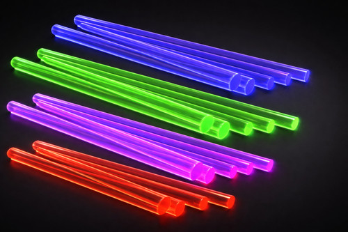 Fluorescent acrylic rods - acrylic, range