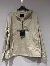 Napapijri Geographic Base Jacket Men's In Beig Windproof Size M Brand New W Tags
