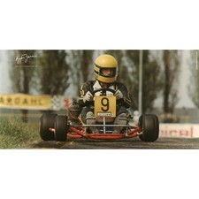 Ayrton Senna Dap Go Kart 4x6 Picture Celebrity Print