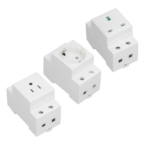 Din rail socket - din, with