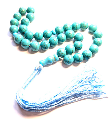 Pressed turquoise worry - pressed,