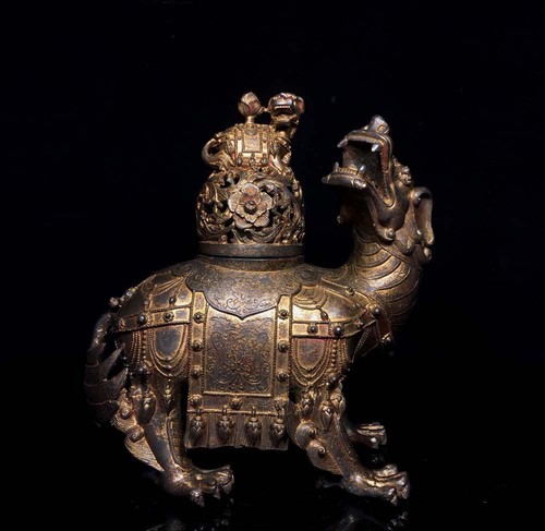 Old chinese bronze gilding - chinese,