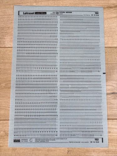 Letraset rub transfer - letraset,