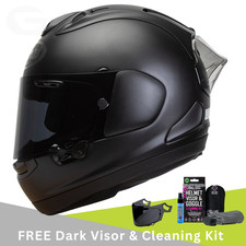 Arai RX-7V Evo Motorcycle Motorbike Road Race Frost Black & Free Dark Visor