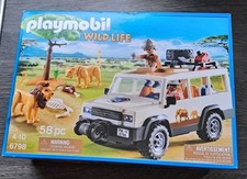 playmobil 6798 wildlife safari truck with lions brand new sealed
