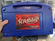 SCRABBLE DELUXE in Turntable Carrying Case Board Game 100% COMPLETE 2007