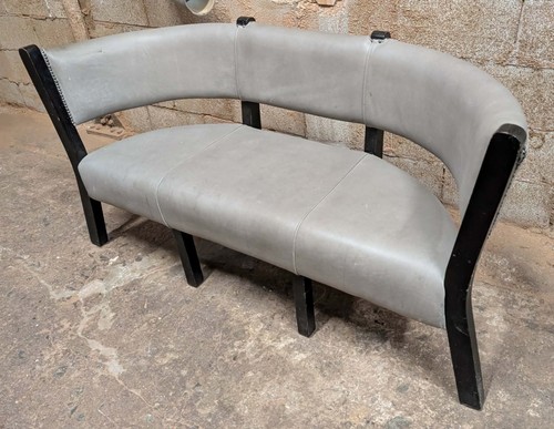 Grey faux leather indoor pub - leather,