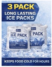 3 Pack Reusable Ice Packs for
