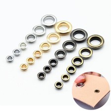3.5/4/5/6/8/10/12/14/15mm Brass Eyelet with Washer Grommet Rivet Craft Tool New