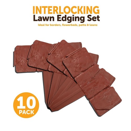 Terracotta stone effect lawn - terracotta,