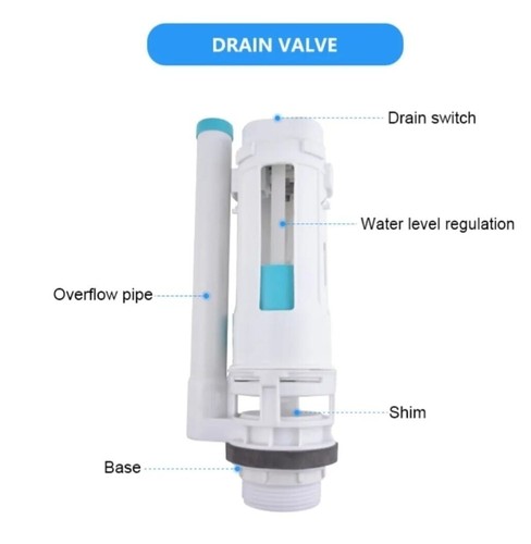 Toilet dual flush valve 280mm - dual,