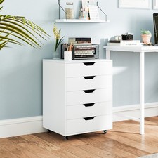 5 Drawer Wooden Filing Cabinet