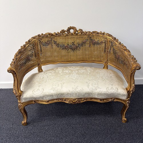Louis xvi gilt sofa - sofa, settee