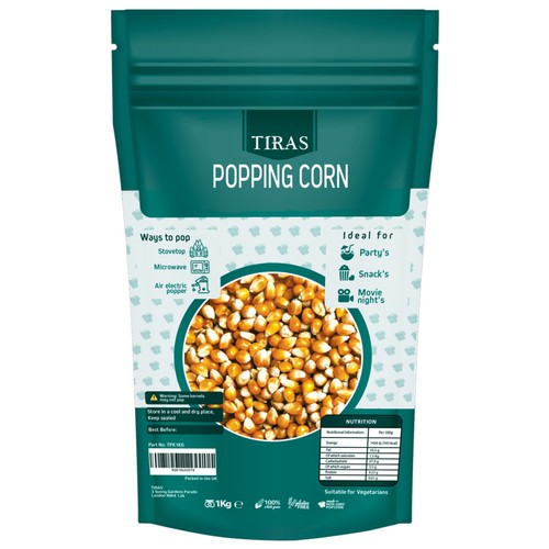 Tiras popping corn kernels usa - popping,