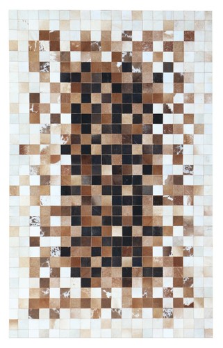 Cowhide patchwork brown area - brown,