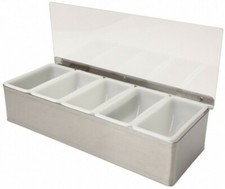 Bar Condiment Holder Lemon Lime Garnish Dispenser Home Bar 5 x 1Pint