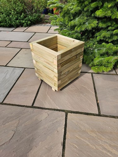 Square wooden planter garden - square,