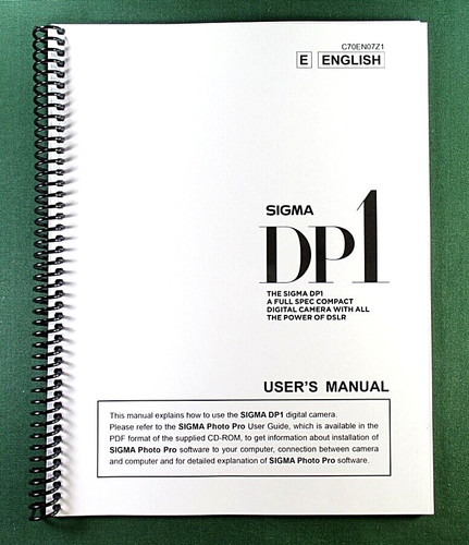 Sigma dp1 user - sigma, instruction