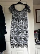 Lipsy VIP Dress black and white Size 14 BNWT