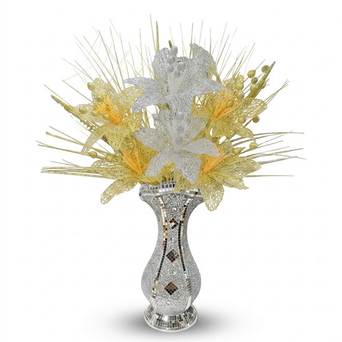 Decorative mosaic vase with - decorative,