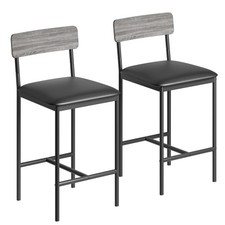 2 Bar Stool Upholstered Barstool Breakfast Pub Counter High Chair Dining kitchen