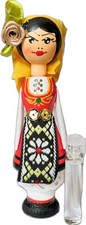100% Natural Bulgarian Rose Perfume in Hand-Made Wooden Souvenir  Girl - 2ml