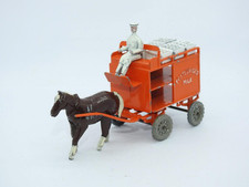 LESNEY PRE MOKO VINTAGE 1948 LARGE SCALE DIECAST HORSE DRAWN MILK FLOAT SET RARE