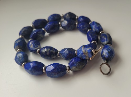 Vintage faceted lapis - faceted, lazuli