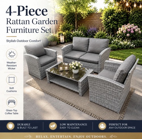 Outdoor garden set with - 2+1+1,